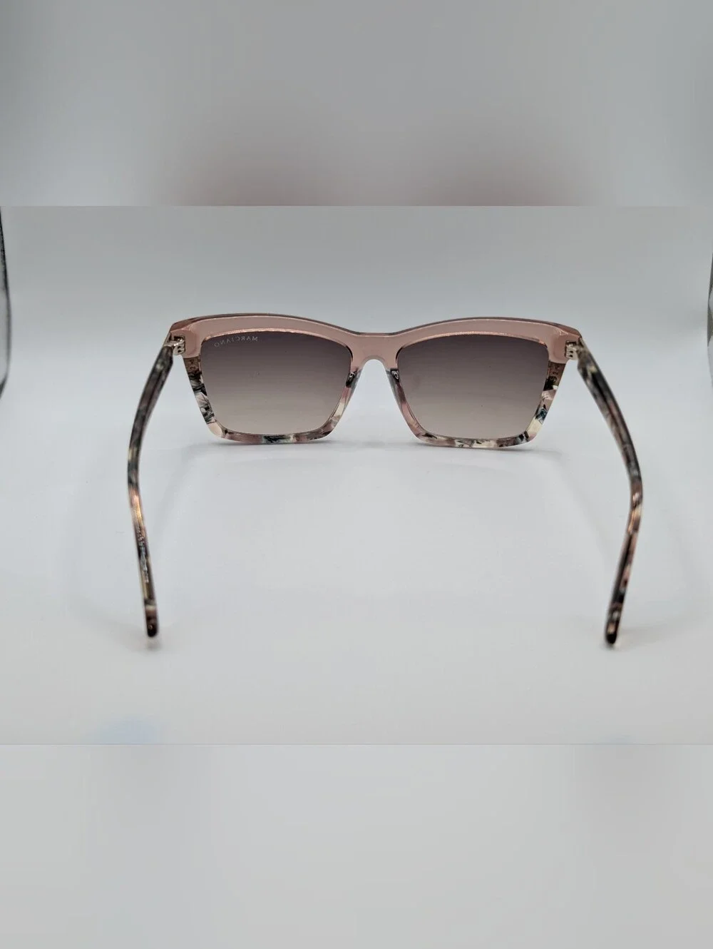 NIB Marciano by Guess Pink Tortoise Square Sunglasses w/ Velvet Case & Box